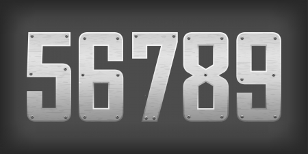 Metal letters and symbolsのイラスト素材