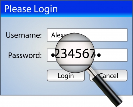 The login  with the password hackedのイラスト素材
