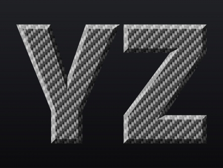 Carbon fiber capital letters  Vector illustration のイラスト素材