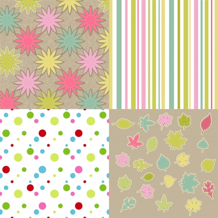 Set of Scrapbook Backgrounds のイラスト素材