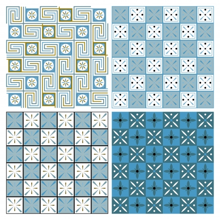 Set of old egiptian ornamentのイラスト素材