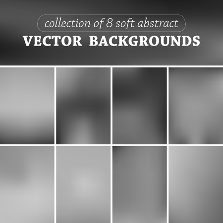 Set of eight vector blurred background.のイラスト素材