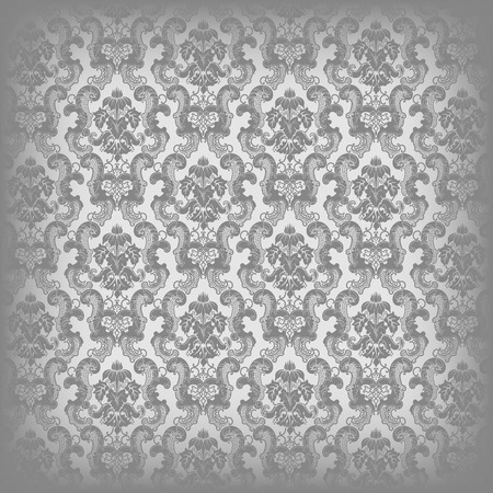 Vector floral damask pattern for wedding invitationのイラスト素材