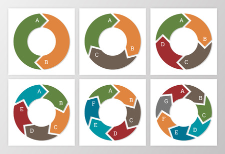 Template for diagram, graph, presentation and chart.のイラスト素材