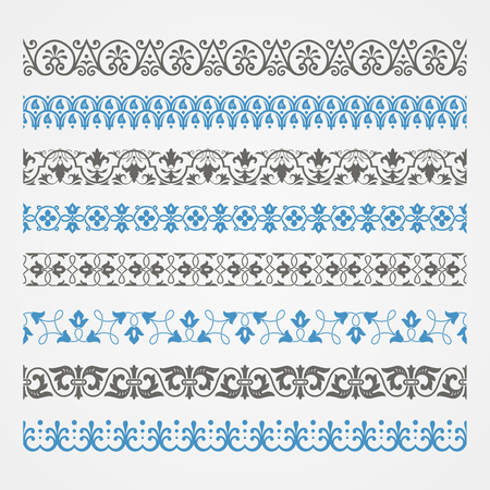 Floral style design elementsのイラスト素材