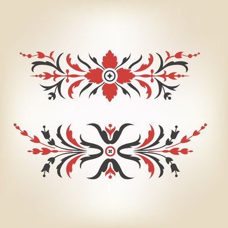 Set of antique decorative elementsのイラスト素材