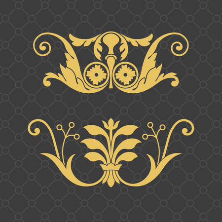 Vintage baroque ornament. Retro pattern antique style.のイラスト素材