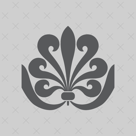 Vintage baroque ornament. Retro pattern antique style.のイラスト素材