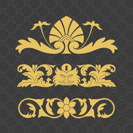 Vintage baroque ornament. Retro pattern antique style.のイラスト素材