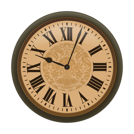 Clock. Vector illustration isolated on white background.のイラスト素材