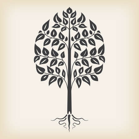 Abstract decorative tree. Vector illustration.のイラスト素材