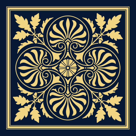 Vector floral ornamental design elements.のイラスト素材