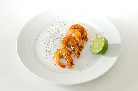 Fried shrimpの写真素材