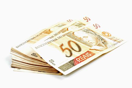 Brazil Real - Brazilian money fifty real. の写真素材