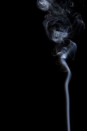 Smoke wave / line on black background .の写真素材
