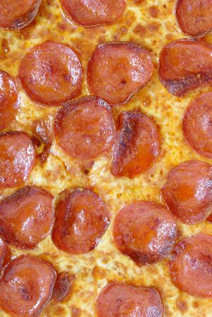 Close Up of tasty Pepperoni Pizza .の写真素材