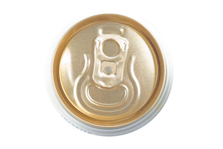 Top view of a Golden Beer Can .
