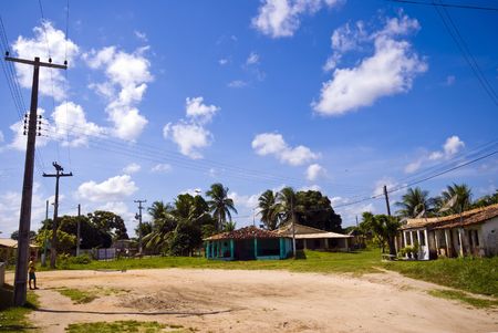 Small and poor village in Brazil .の写真素材