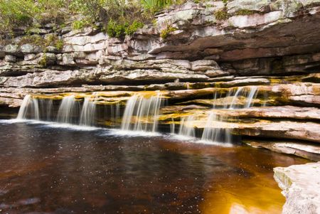 Nature Scene - Small waterfall in chapada diamantina - Brazil .の写真素材