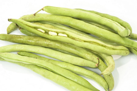 Photo of Green Raw Beans detail .