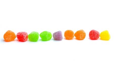 Sweet jelly - jujube in horizontal line .の写真素材