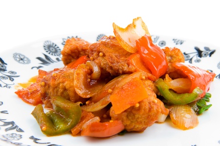 Delicious pork meat with sauce bittersweet .の写真素材