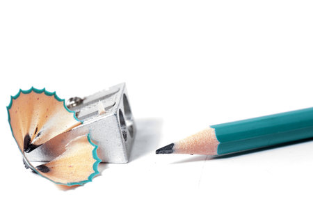 Making the sharp of a pencil .