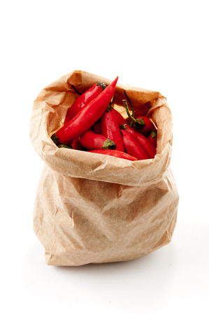 Red organic chilli pepper .の写真素材