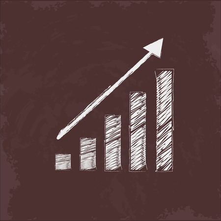 Reaching. Business concept illustration growth up diagramのイラスト素材
