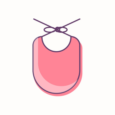 Baby bib icon. Baby bib symbol.  Baby bib bottom. Baby bib  .  Baby bib emblem. Baby bib label. Baby bib badge.のイラスト素材
