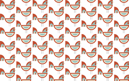 happy new year cock pattern vector 2017のイラスト素材
