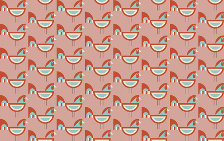 happy new year cock pattern vector 2017のイラスト素材