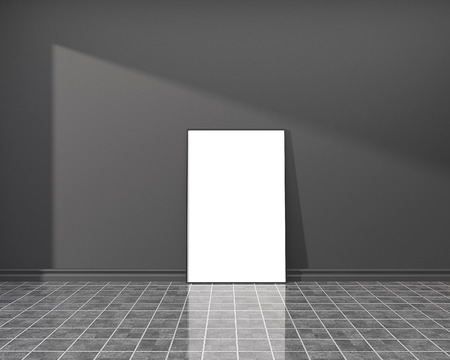 Interior mockup. Blank poster. 3d redering. 3d illustrationの写真素材