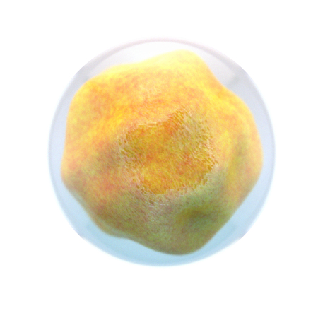 3d single molecule isolated on white background. Abstract 3d rendering illustrationの写真素材