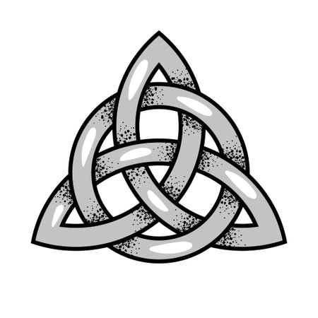 Celtic trinity knot, triquetra. Vector infinity symbolのイラスト素材