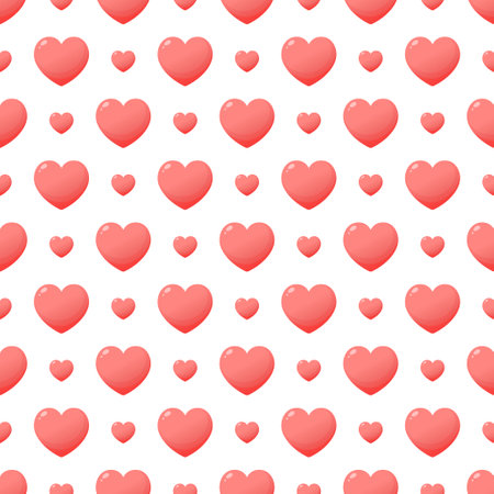 Cute seamless pattern with pink hearts. vector illustration.のイラスト素材