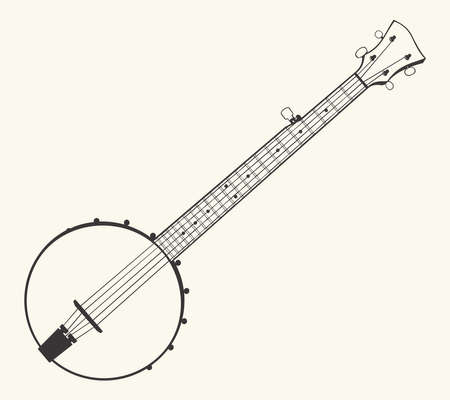 Precise vector illustration of a banjoのイラスト素材