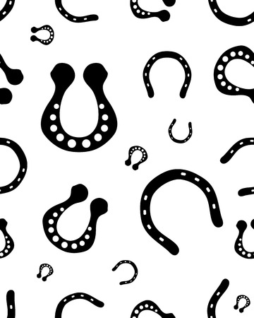 Seamless pattern with horseshoes, vectorのイラスト素材