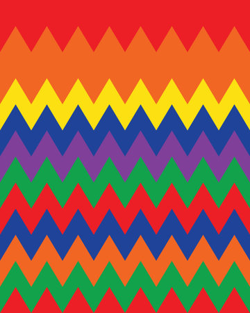 Seamless zigzag lines colored, pattern vector backgroundのイラスト素材