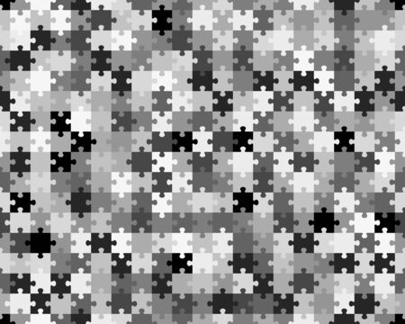 Separate pieces of colorful puzzle, seamless illustrationのイラスト素材