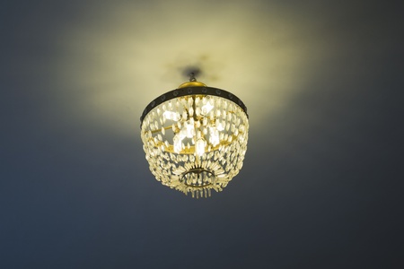 overhead chandelier in old styleの写真素材