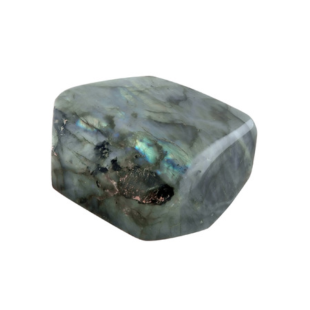 Big smooth, processed, polished, crystal on white background の写真素材