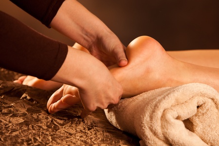 foot massage techniqueの写真素材
