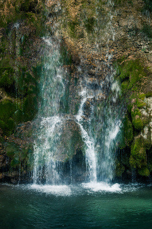 beautiful waterfall Veliki Buk, Lisine in Serbia, East Europeの写真素材