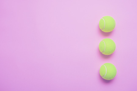 tennis balls on pastel color  background  minimalism conceptの写真素材
