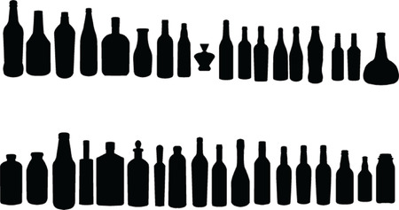 bottles collectionのイラスト素材
