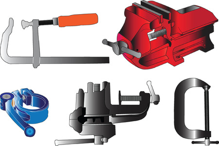 clamps collection - vectorのイラスト素材