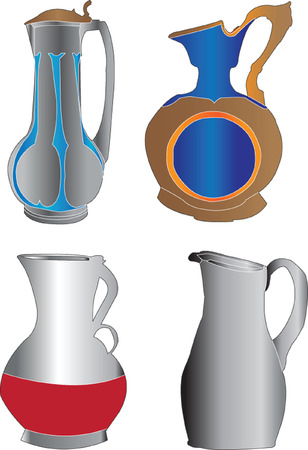 flagons in color collectionのイラスト素材