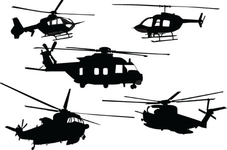 helicopter collectionのイラスト素材