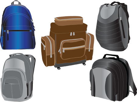 rucksacks collectionのイラスト素材
